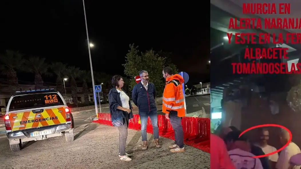 Lucas cenaba en Albacete con Murcia en alerta naranja