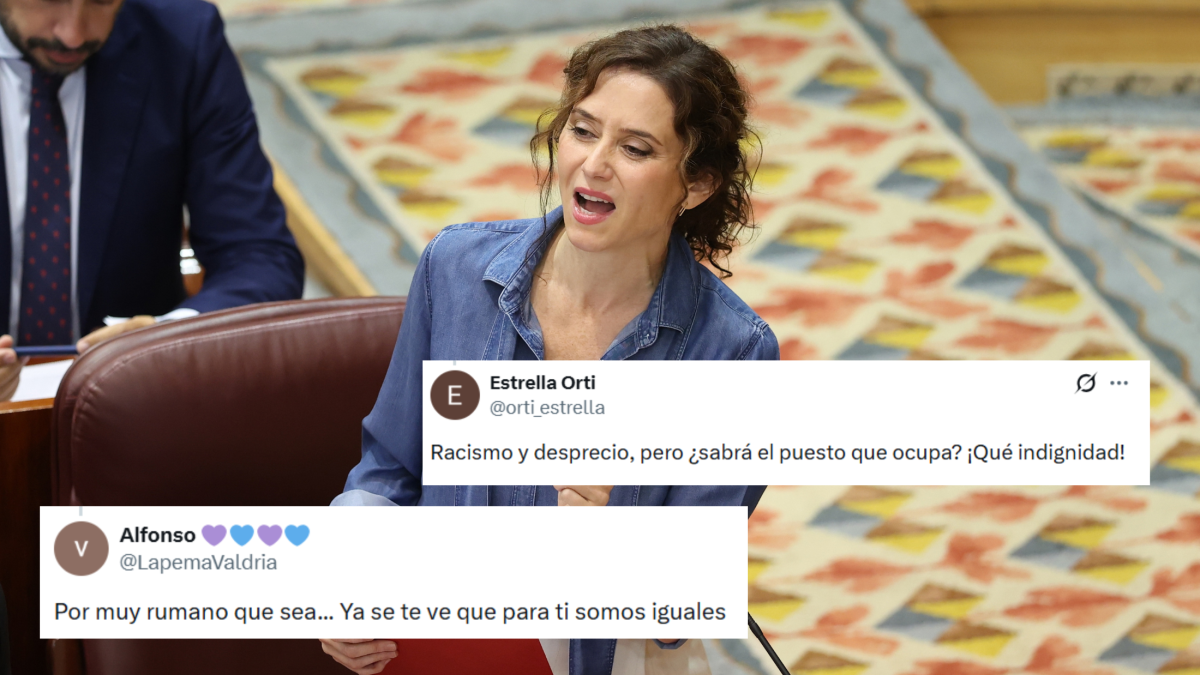 Ayuso compara a un rumano trabajador con un español 'delincuente' en la Asamblea de Madrid