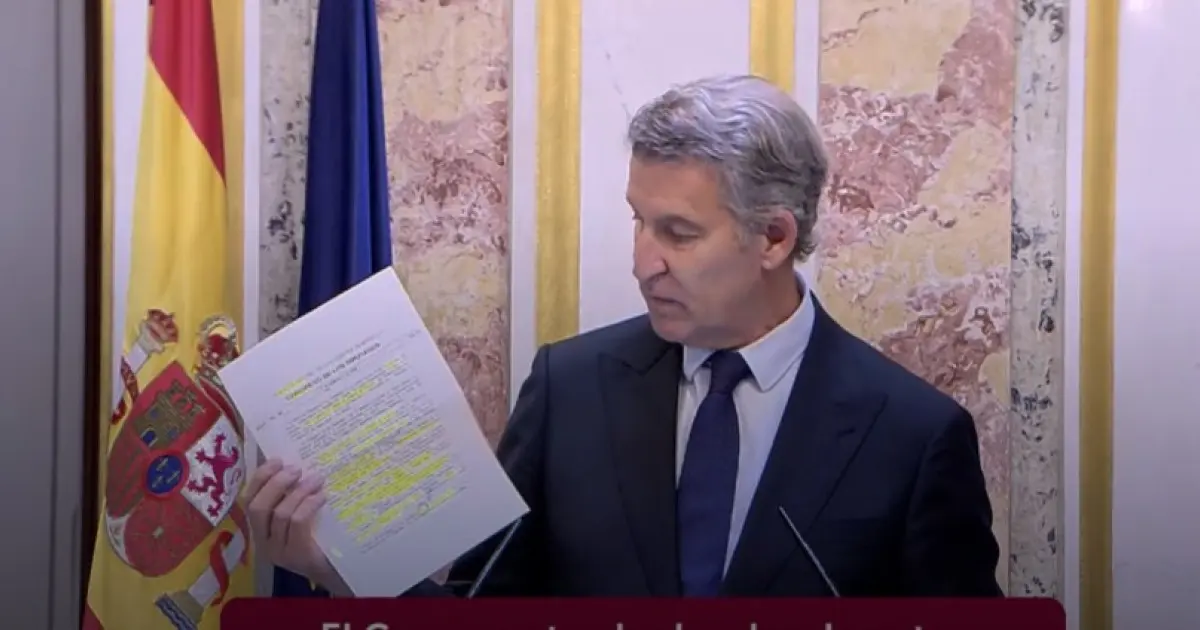 Feijóo pide a Sánchez disolver las Cortes y convocar elecciones