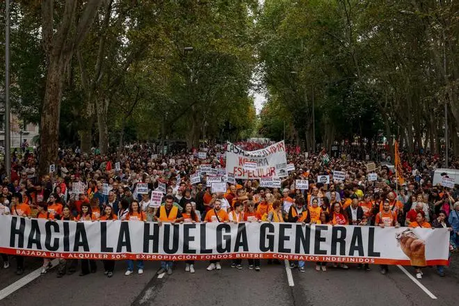 Los sindicatos de inquilinos protestan en 54 ciudades hacia la huelga general